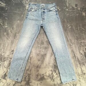 Mother women superior hunt blue denim jeans, Size 28